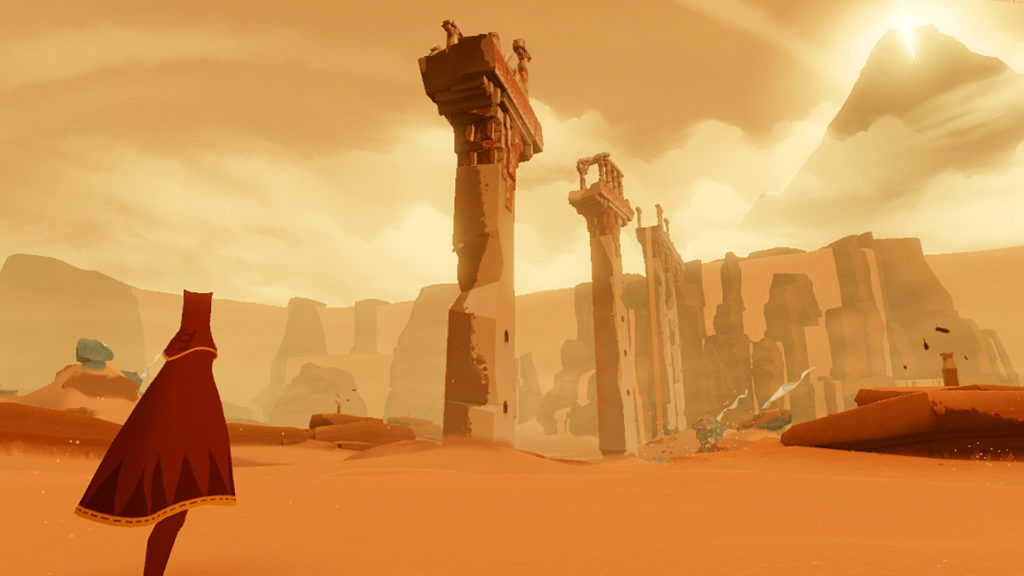 Capture d'écran du jeu vidéo artistique Journey.