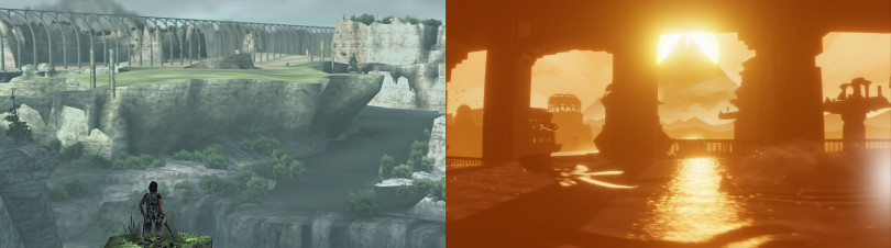 Images de Shadow of the Colossus et Journey.