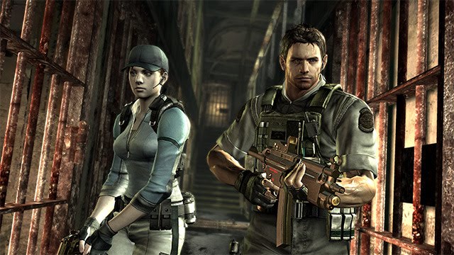 Capture d'écran de Jill et Chris, deux personnages de Resident Evil 5.