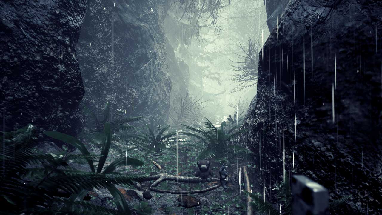 La forêt, un décor lugubre et effrayant du jeu Visage.